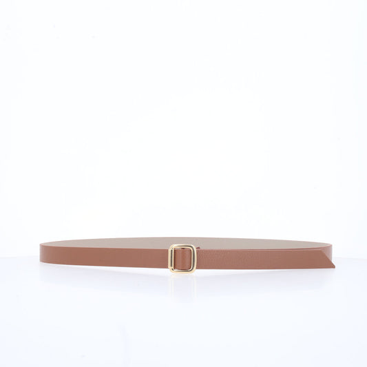 Cinto Feminino de Couro Elegante Caramelo