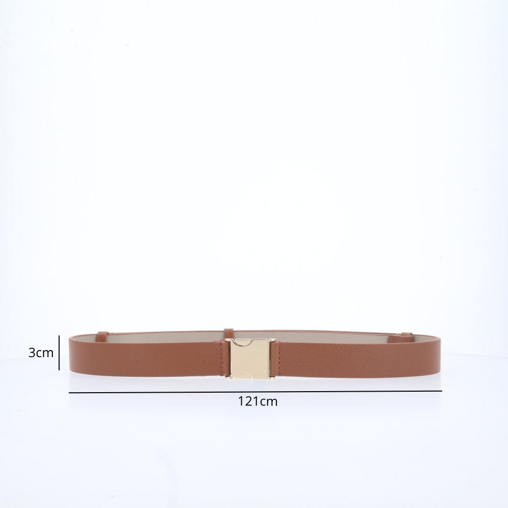 Cinto de Couro Plus Size Caramelo
