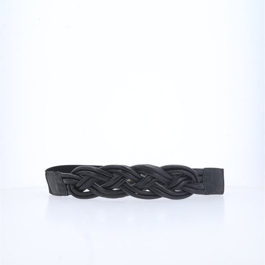 Cinto de Elástico com Couro Preto