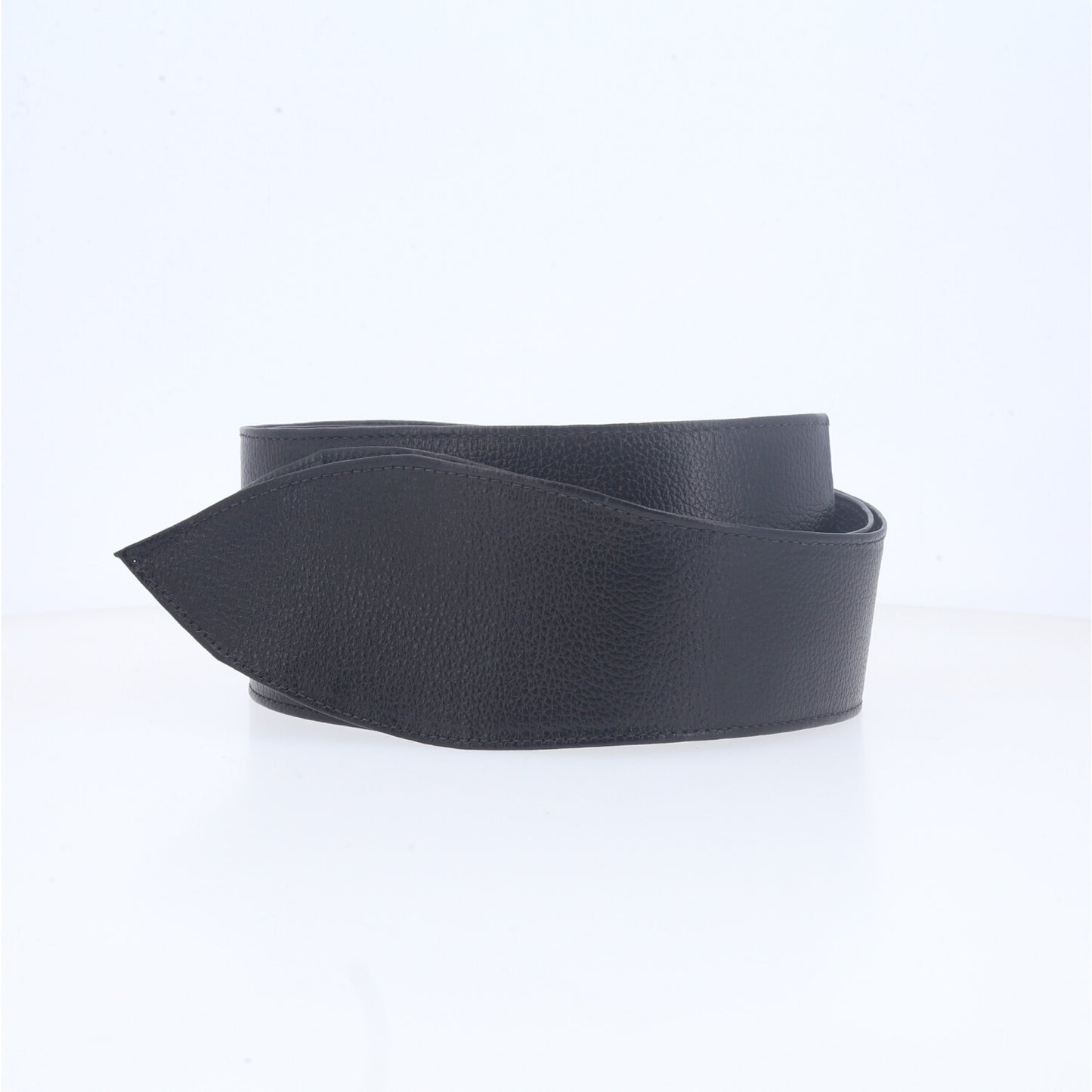 Cinto Faixa Feminino em Couro Legítimo Preto