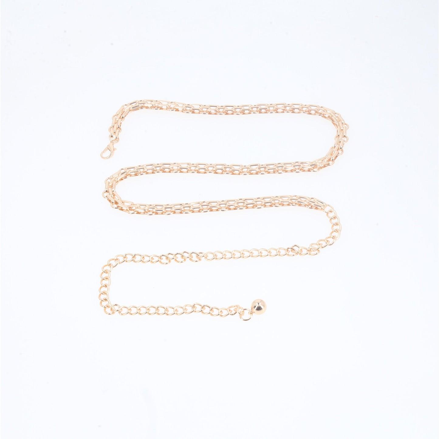 Cinto de Metal com Design de Corrente  Ouro