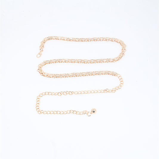Cinto de Metal com Design de Corrente  Ouro