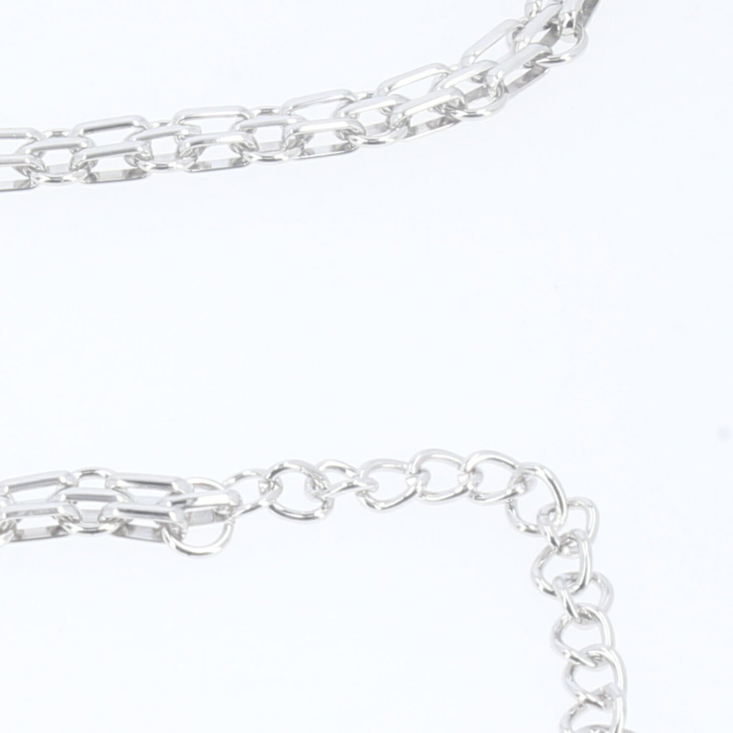 Cinto de Metal com Design de Corrente  Prata