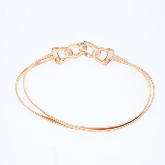 Cinto Metálico com Mola Elástica e Fivela de Elos Ouro