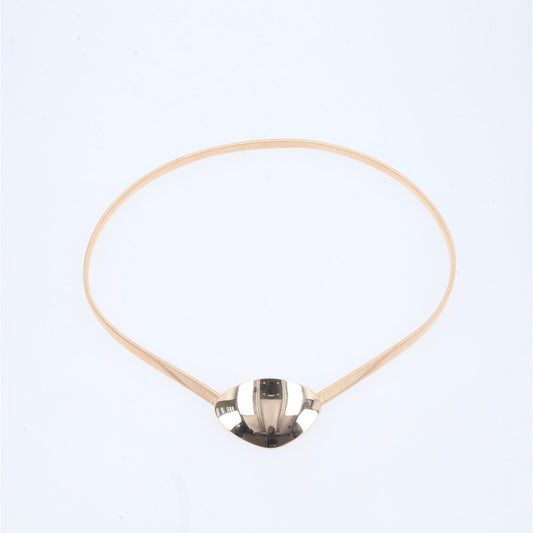 Cinto Feminino com Mola Elástica de Metal Ouro