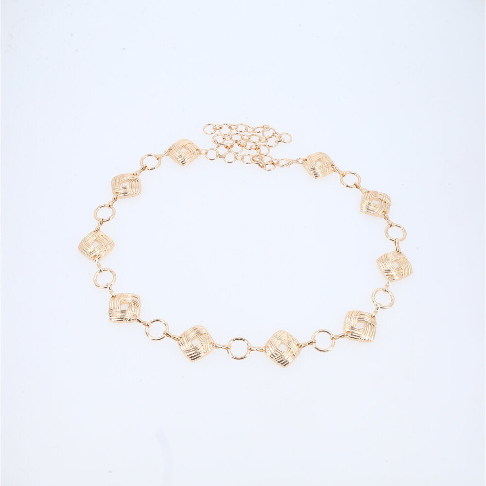 Cinto Feminino Corrente de Metal Ouro