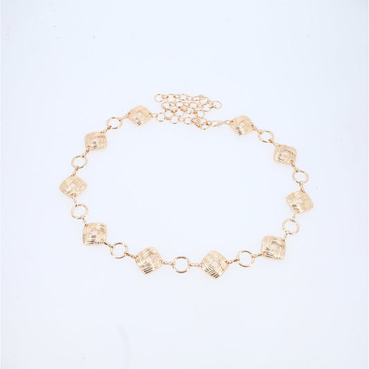 Cinto Feminino Corrente de Metal Ouro