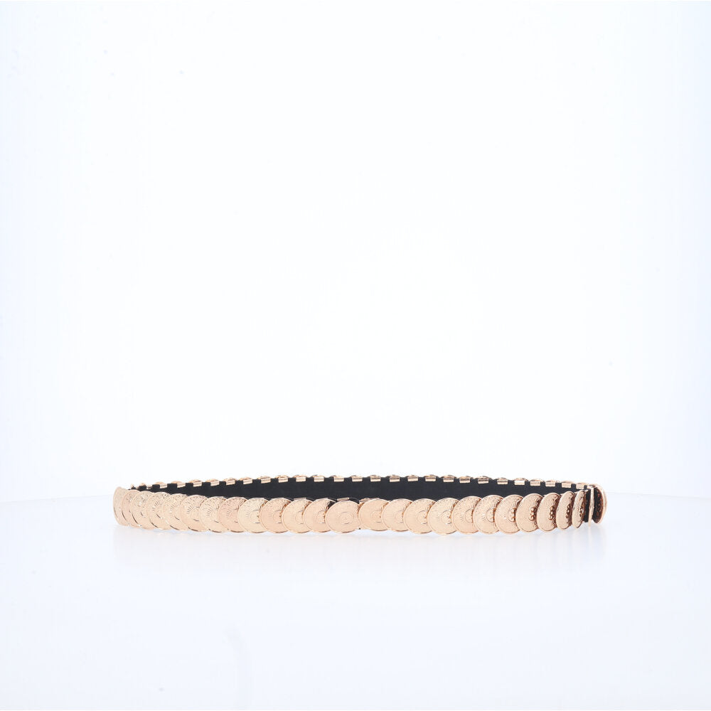 Cinto Feminino Moedas de Metal Ouro
