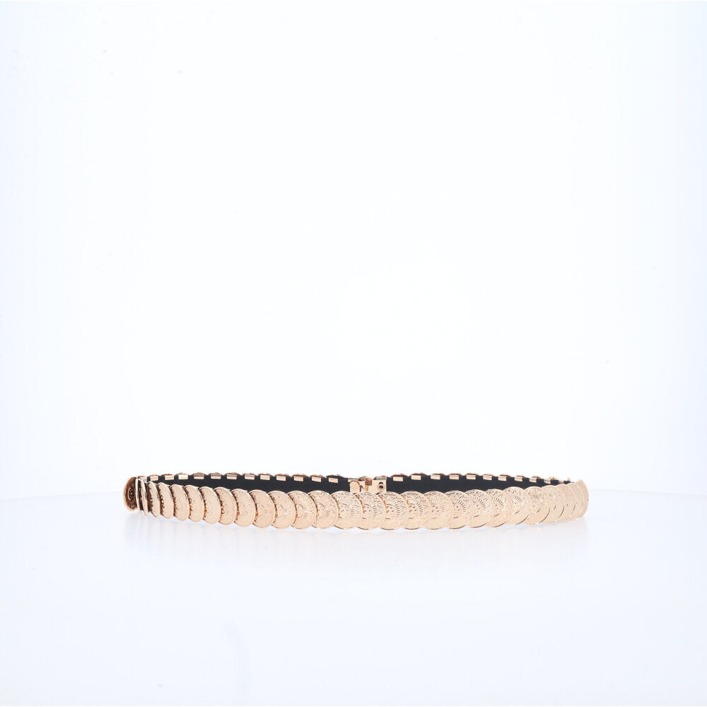 Cinto Feminino Moedas de Metal Ouro