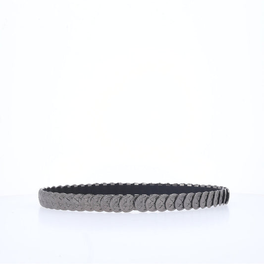 Cinto Feminino Moeda de Metal Preto
