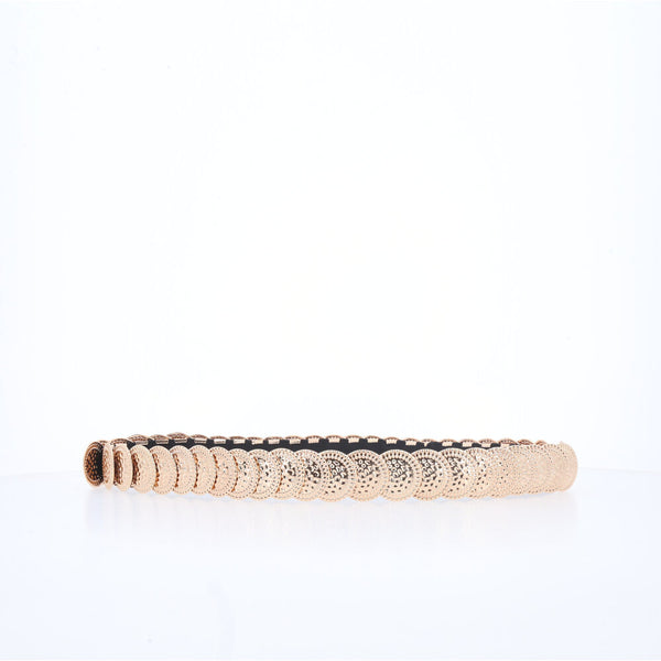 Cinto Feminino Moedas de Metal Ouro