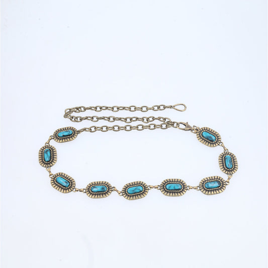 Cinto Feminino de Corrente Boho Ouro velho