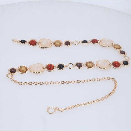 Cinto de Metal com Madrepérola Ouro