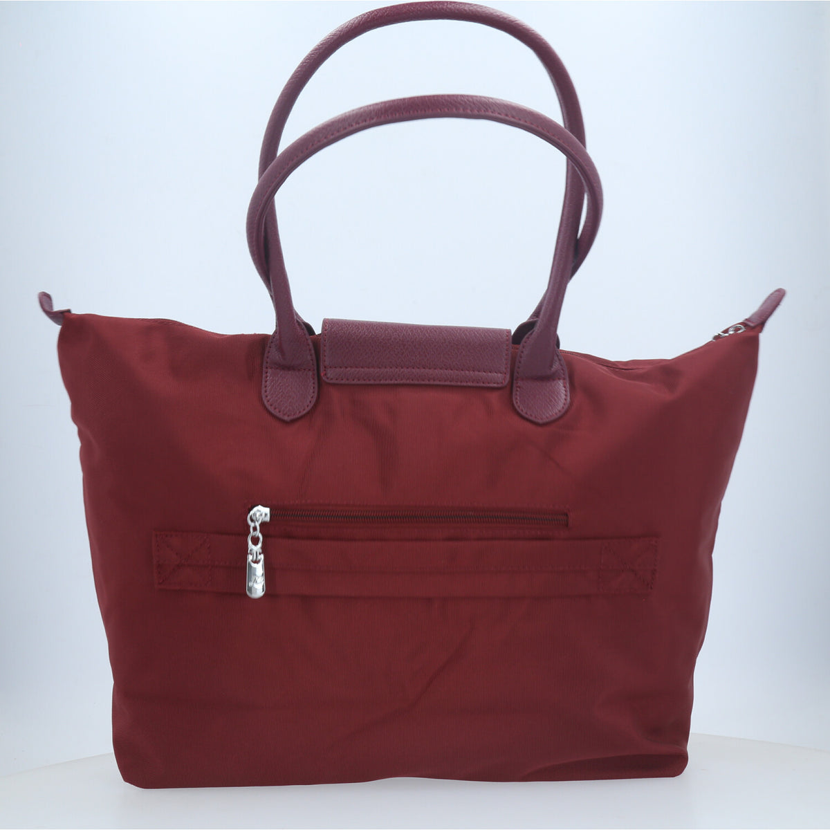Bolsa Grande em Nylon com Divisões Internas  Vinho