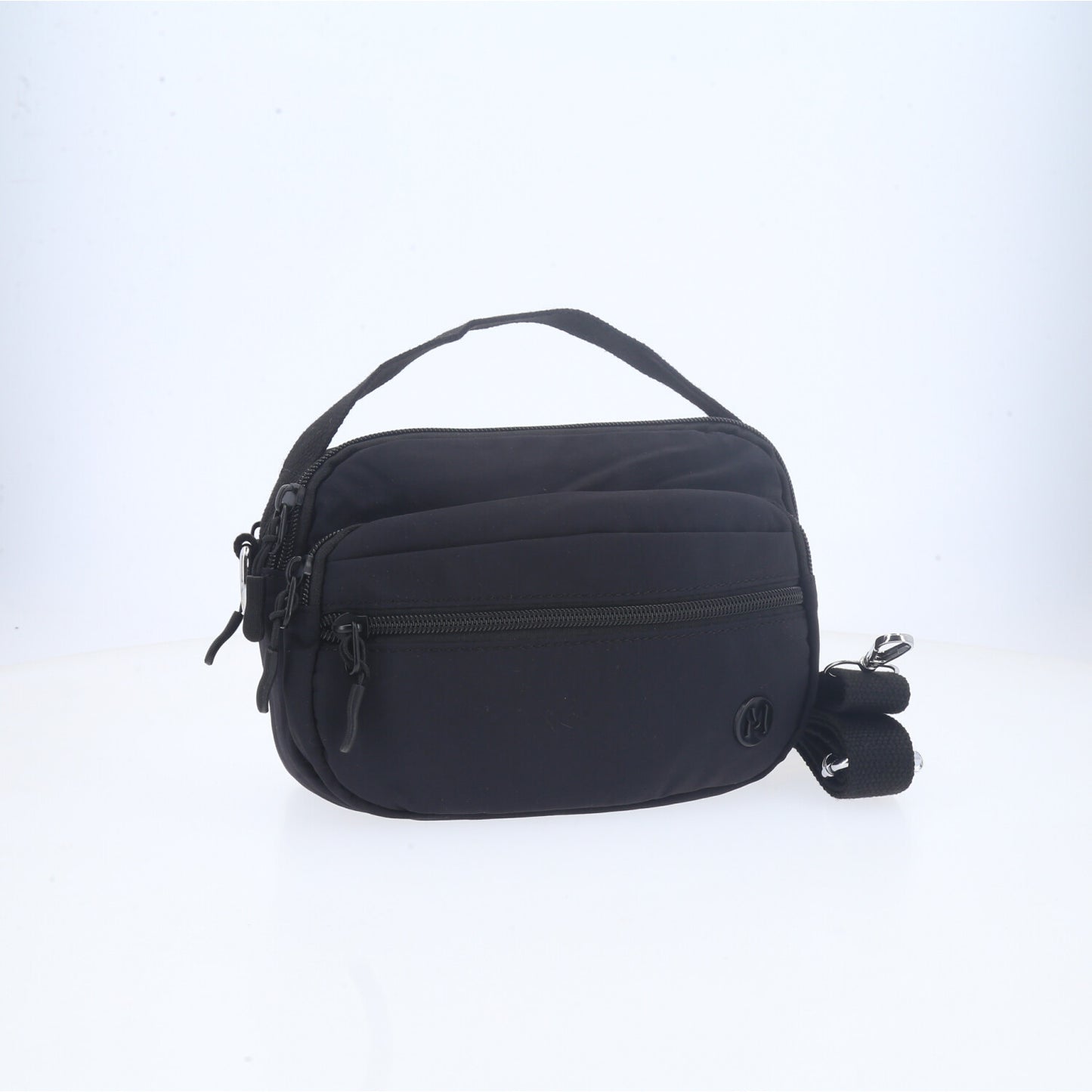 Bolsa Feminina Transversal em Nylon com Alça Regulável Preto