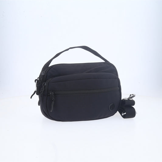 Bolsa Feminina Transversal em Nylon com Alça Regulável Preto