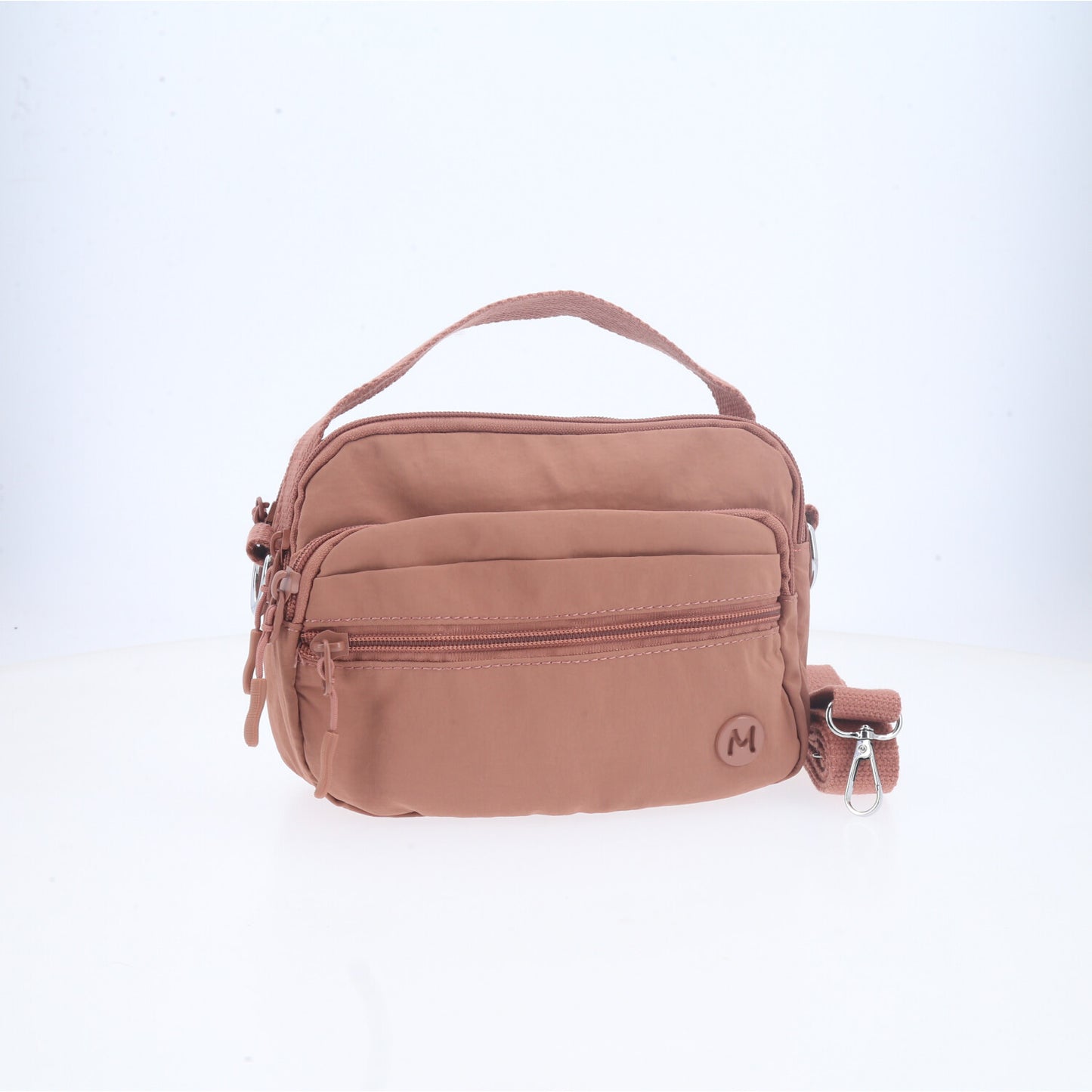 Bolsa Feminina Transversal em Nylon com Alça Regulável Rose