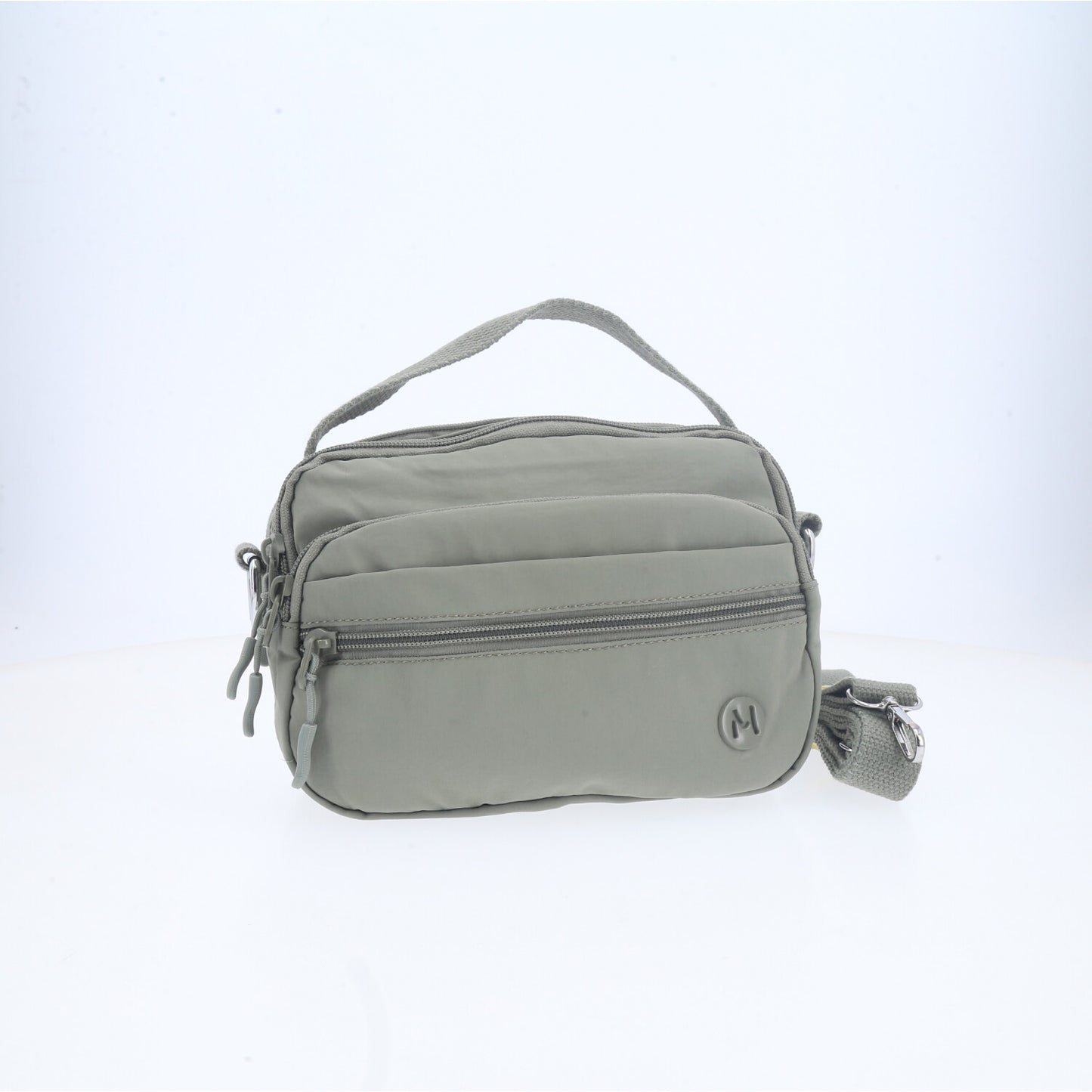 Bolsa Feminina Transversal em Nylon com Alça Regulável Verde claro