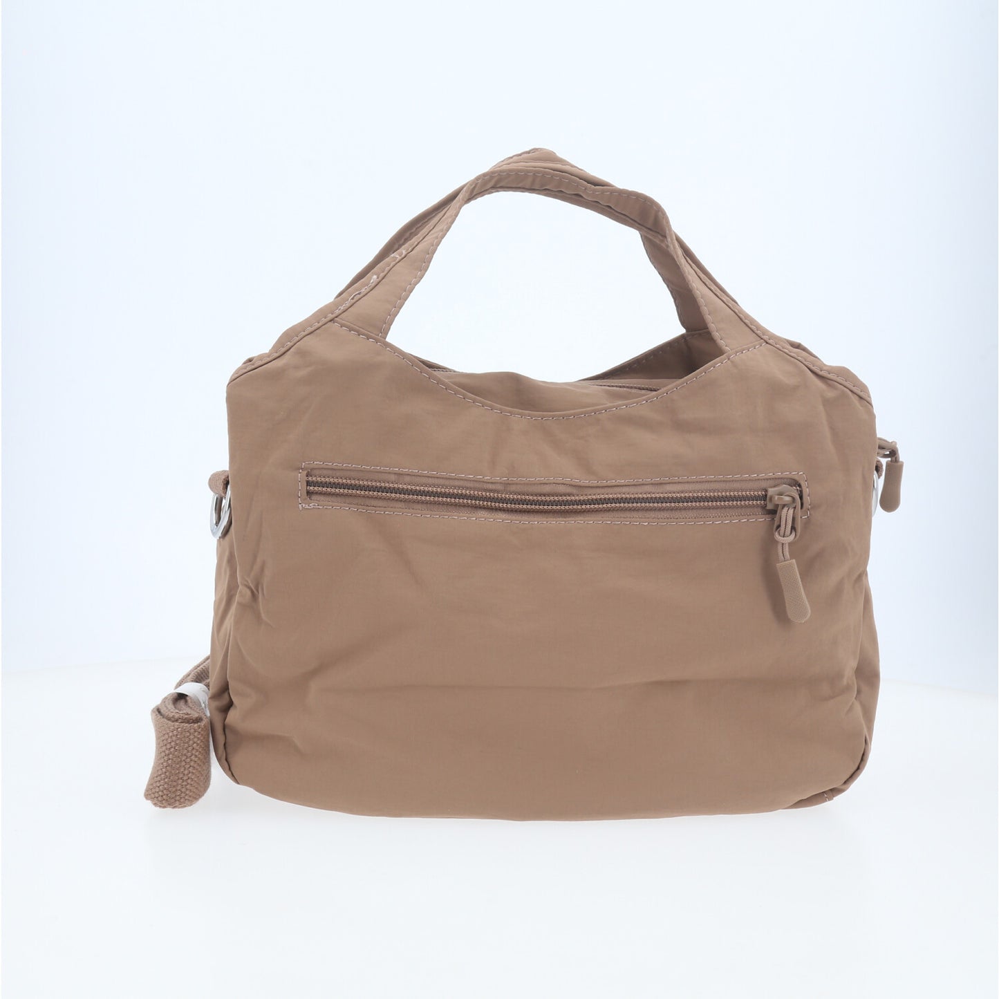 Bolsa Casual em Nylon com Compartimentos Funcionais Marrom