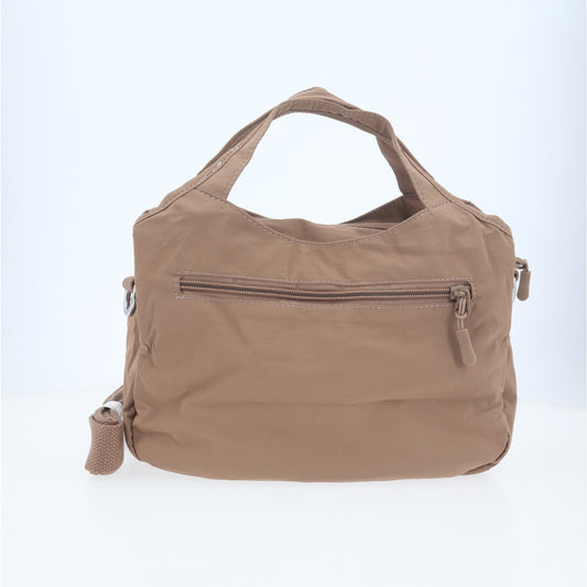 Bolsa Casual em Nylon com Compartimentos Funcionais Marrom