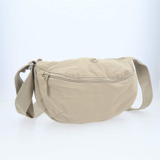 Bolsa Transversal Estilo Pochete em Nylon Bege