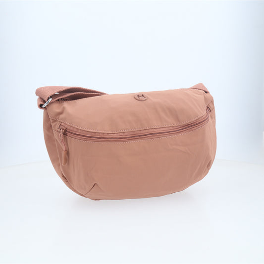 Bolsa Transversal Estilo Pochete em Nylon Rose