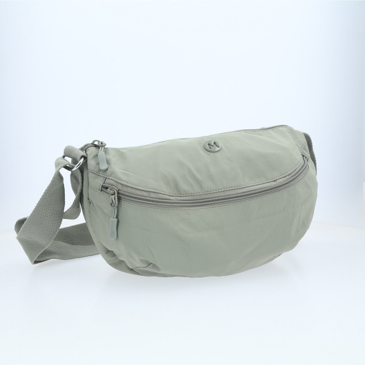 Bolsa Transversal Estilo Pochete em Nylon Verde claro