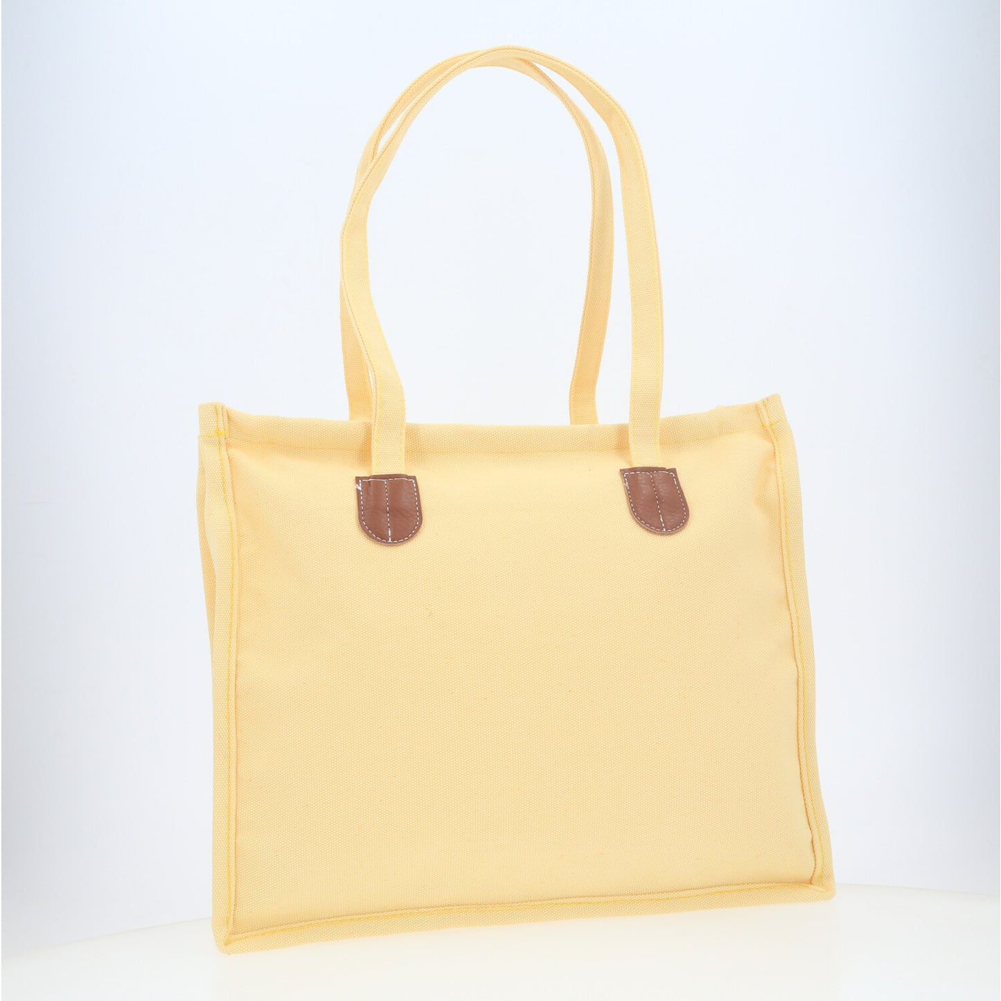 Bolsa Verão em Tecido com Alça de Ombro Fixa Amarelo