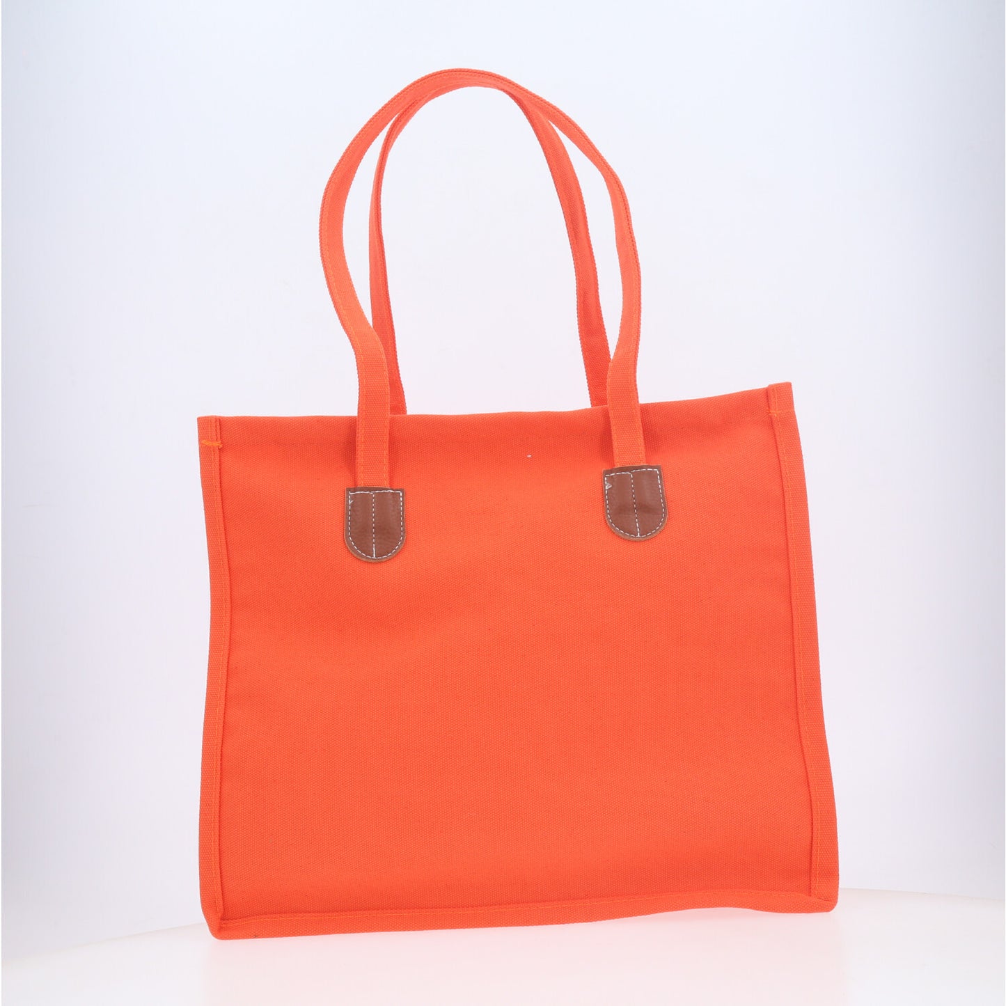 Bolsa Verão em Tecido com Alça de Ombro Fixa Laranja