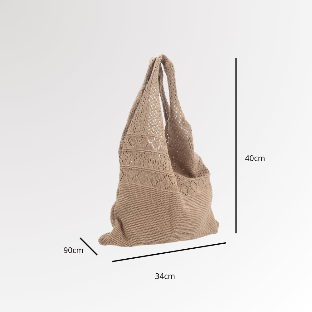 Bolsa Verão em Crochê com Desing Estilo Boho Caramelo