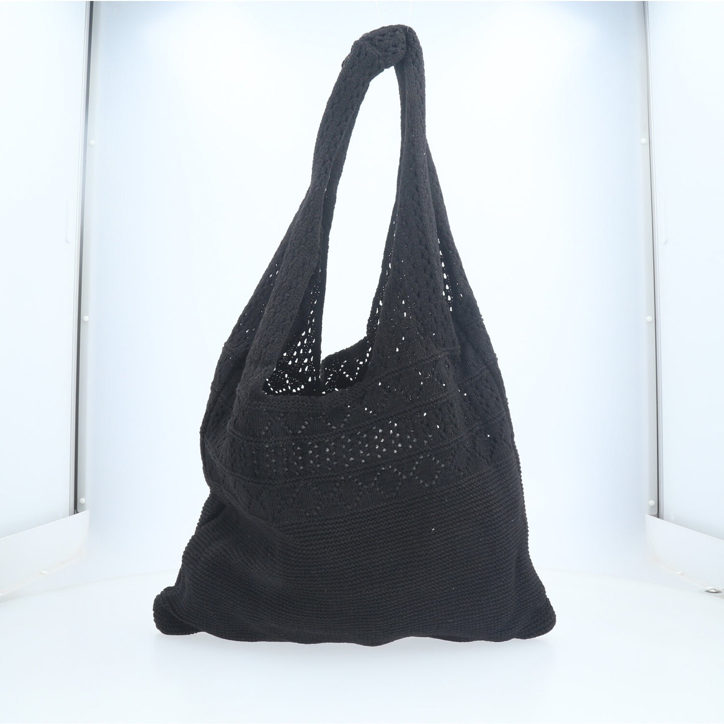 Bolsa Verão em Crochê com Desing Estilo Boho Preto
