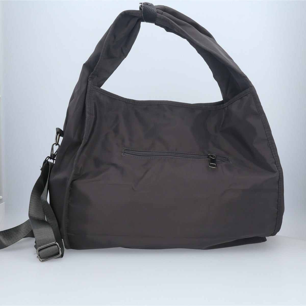 Bolsa Grande em Nylon para Faculdade e Acadêmia Cinza escuro