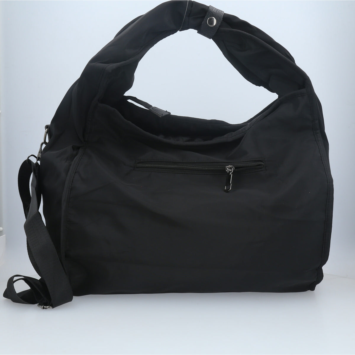 Bolsa Grande em Nylon para Faculdade e Acadêmia Preto