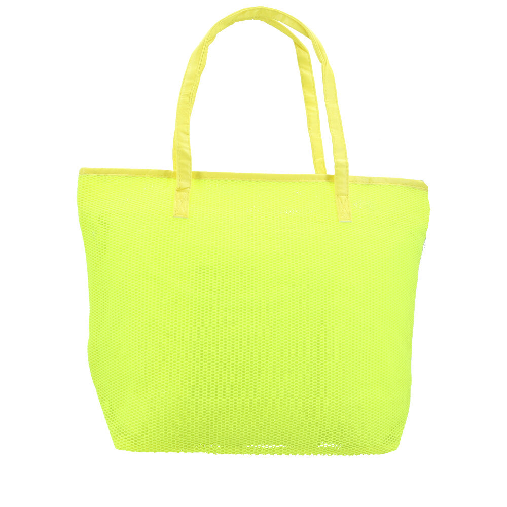 Bolsa de Praia em Ráfia com Acompanhamento de Nécessaire Amarelo