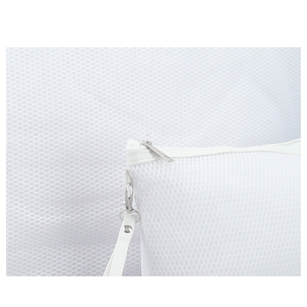 Bolsa de Praia em Ráfia com Acompanhamento de Nécessaire Branco