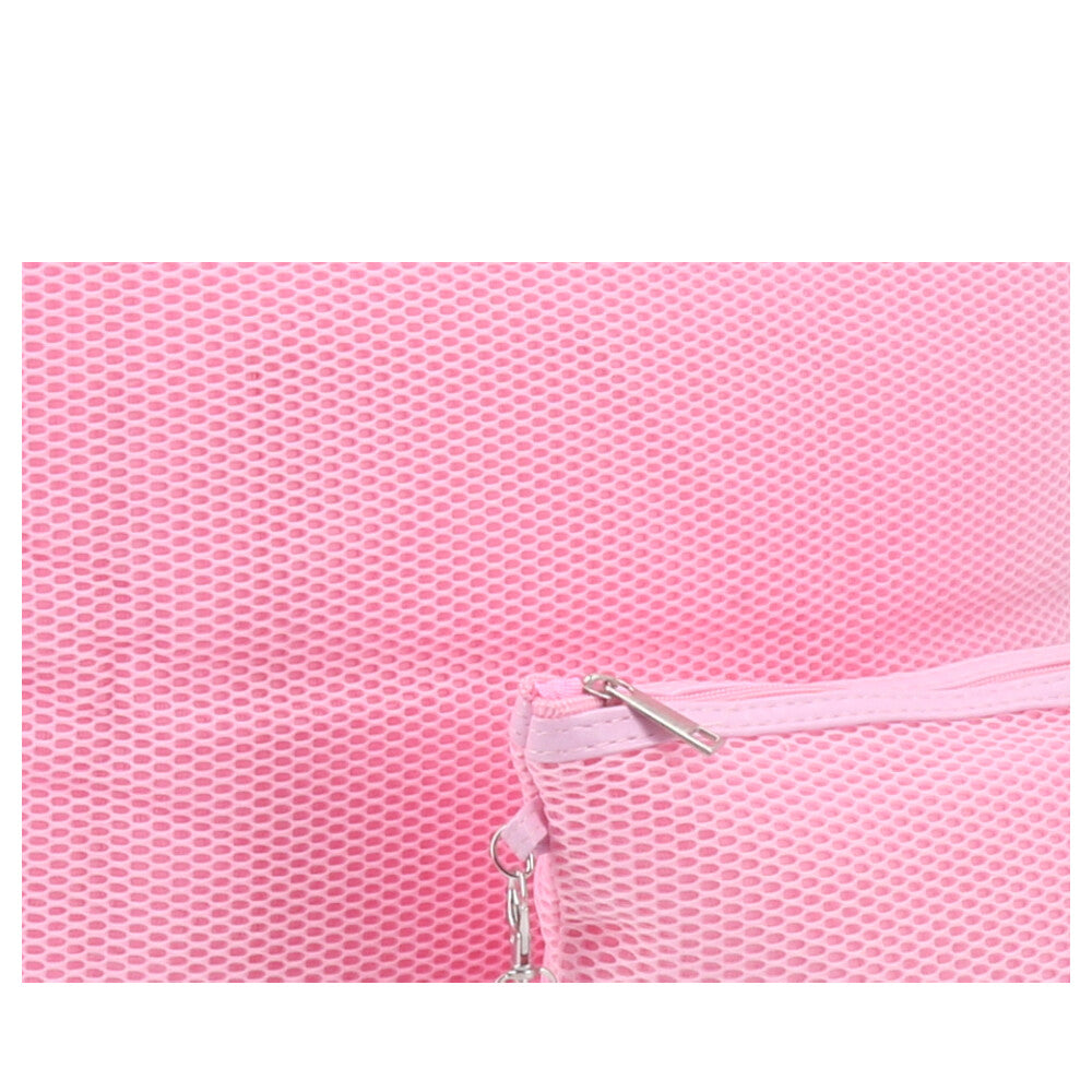 Bolsa de Praia em Ráfia com Acompanhamento de Nécessaire Rosa claro