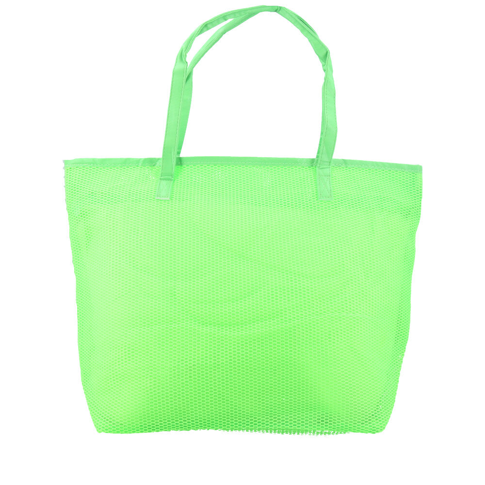Bolsa de Praia em Ráfia com Acompanhamento de Nécessaire Verde claro