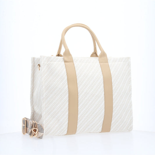 Bolsa Média Alça Transversal Marfim