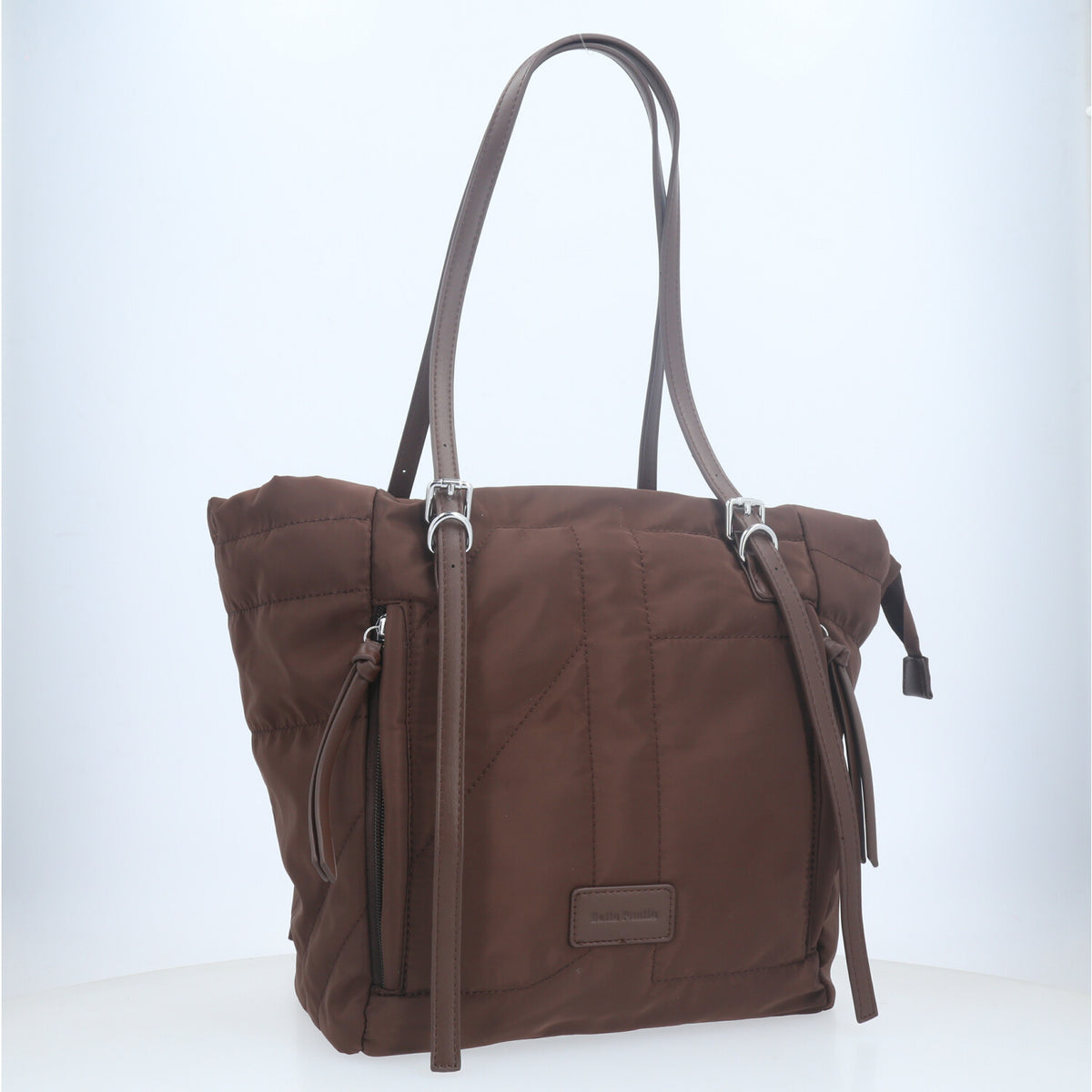 Bolsa Tote Bag Multifuncional em Nylon com Compartimentos Marrom