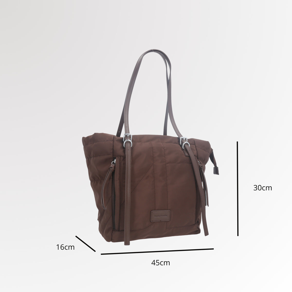 Bolsa Tote Bag Multifuncional em Nylon com Compartimentos Marrom