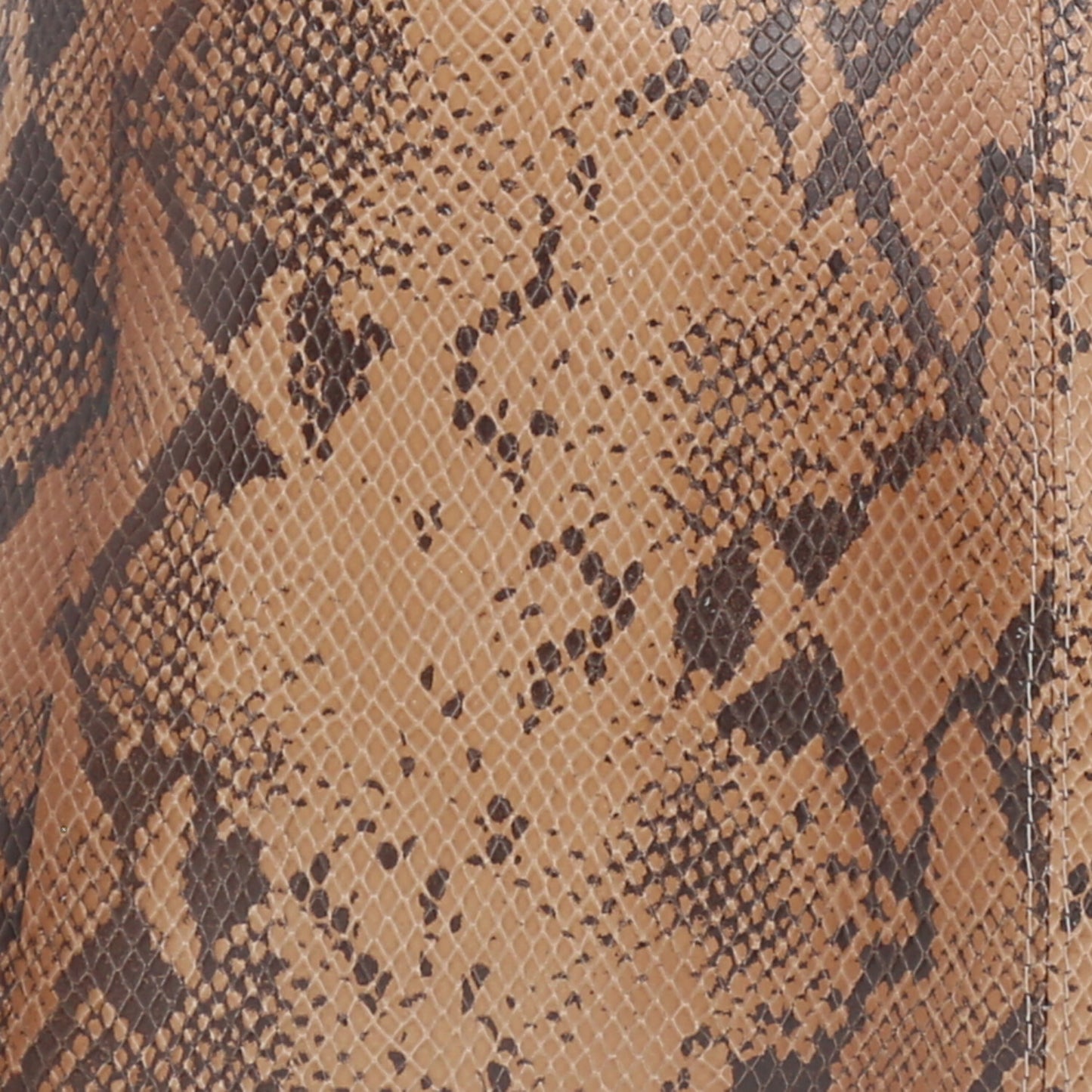 Bolsa Hobo em Couro Estilo Animal Print Bege