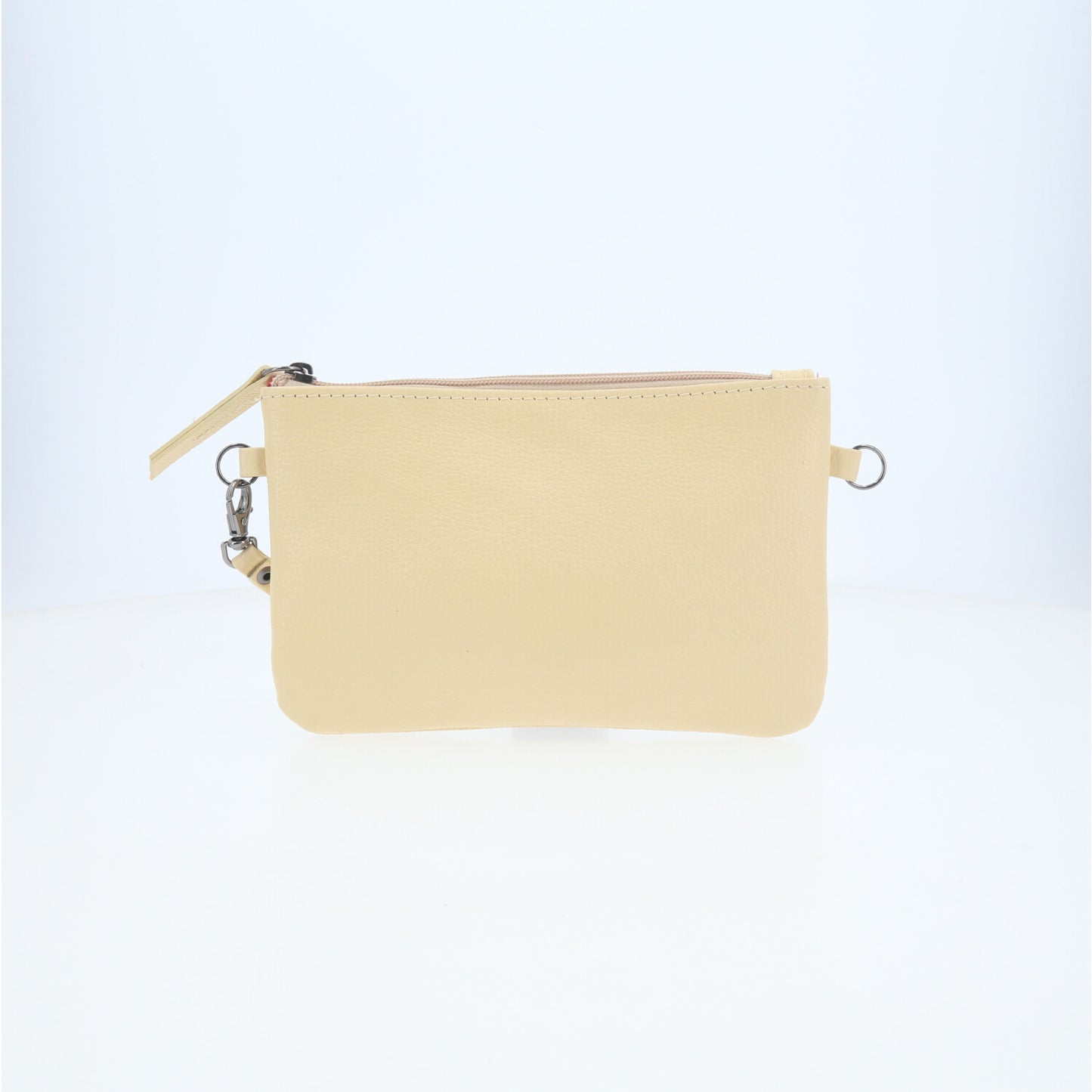 Bolsa Transversal em Couro que Converte em Carteira Amarelo