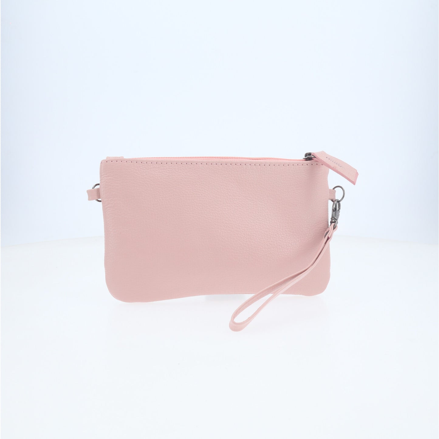 Bolsa Transversal em Couro que Converte em Carteira Rosa claro