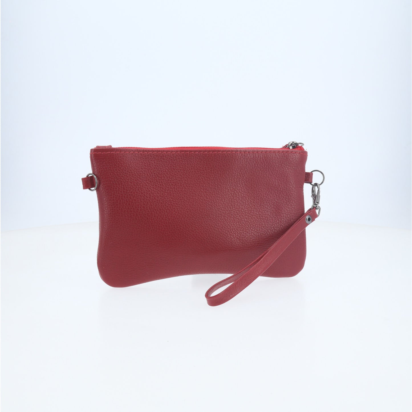 Bolsa Transversal em Couro que Converte em Carteira Vermelho