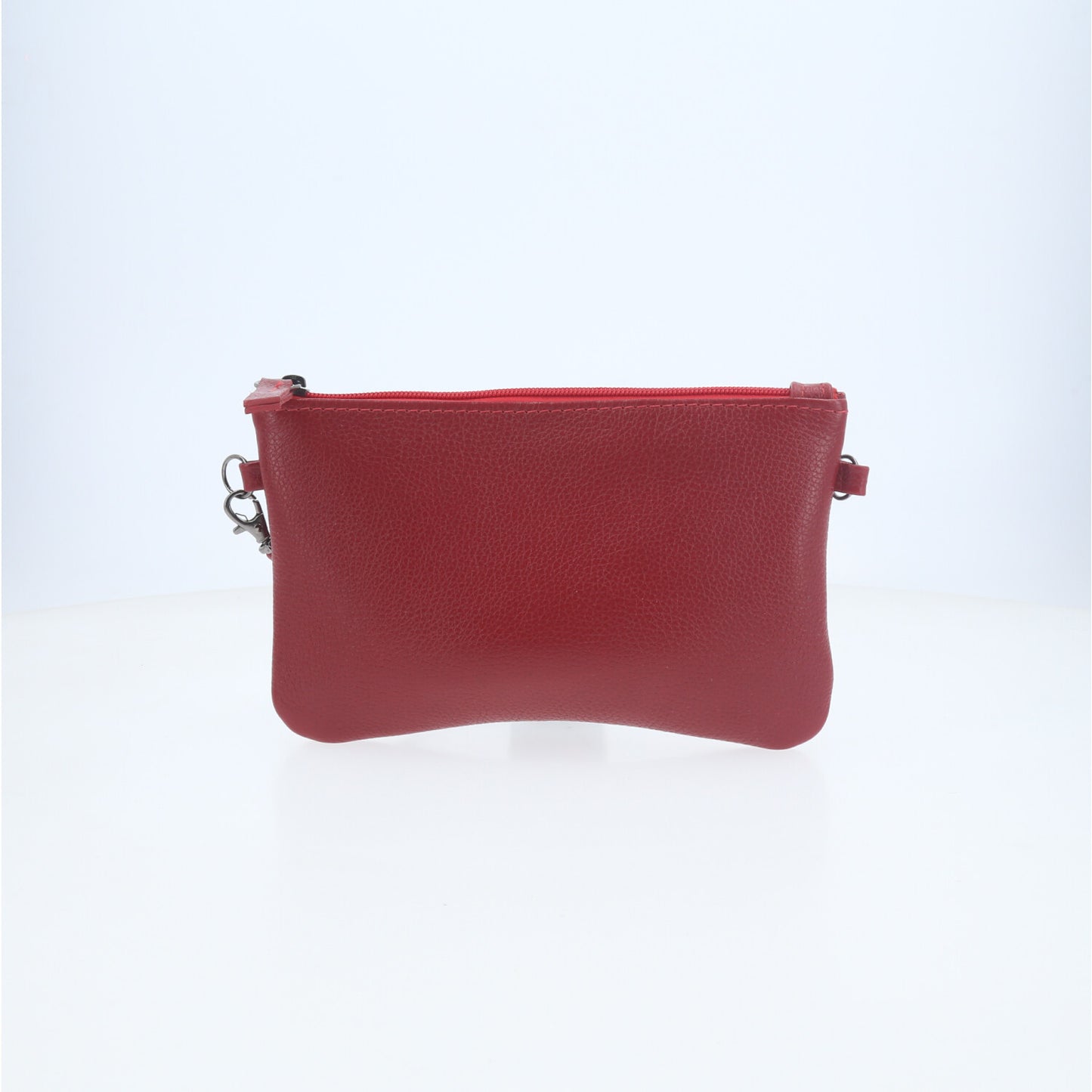 Bolsa Transversal em Couro que Converte em Carteira Vermelho