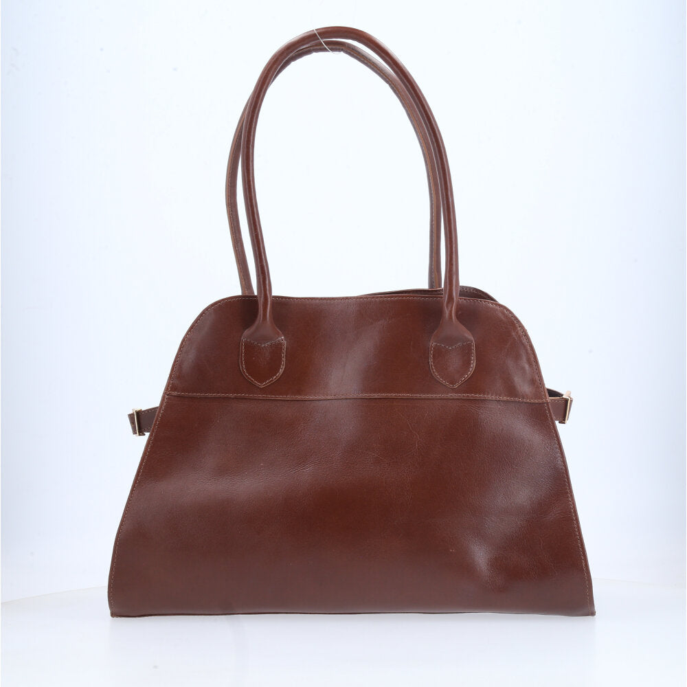 Bolsa Feminina de Couro Elegante com Alça de Ombro Marrom