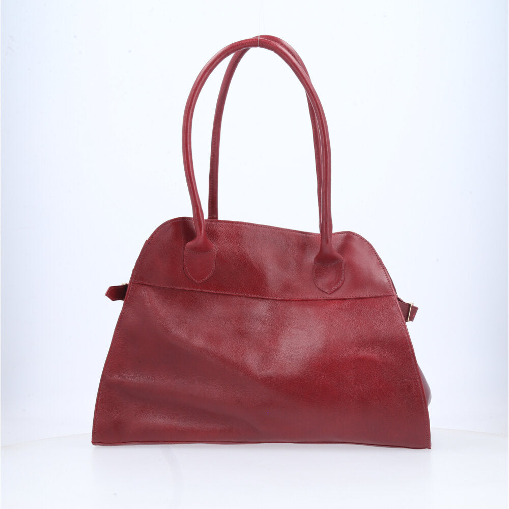 Bolsa Feminina de Couro Elegante com Alça de Ombro Vinho