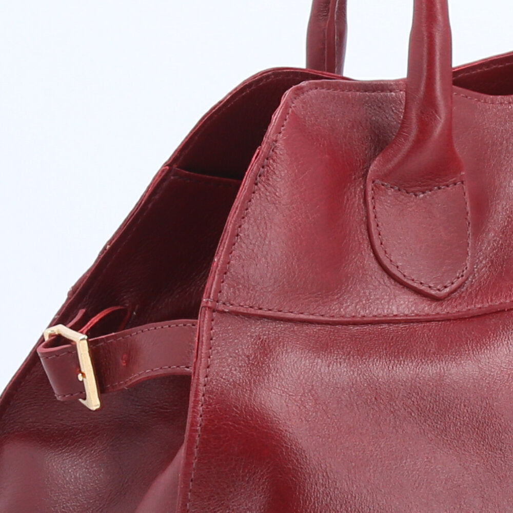 Bolsa Feminina de Couro Elegante com Alça de Ombro Vinho