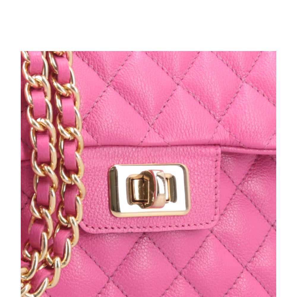 Bolsa Feminina Média Transversal Em Couro Legítimo Matelassê Pink