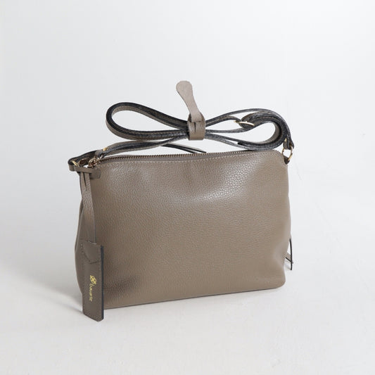 Bolsa Crossbody em Couro Caqui